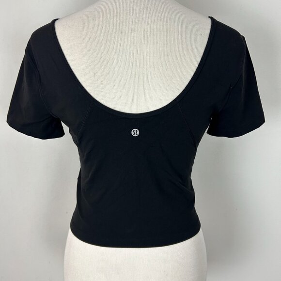 Lululemon Align Tee Black Short Sleeve Active Top Size 8 Women's - Picture 2 of 3